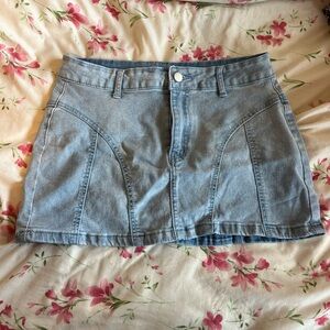 Amazon Blue Cargo Mini Skirt Casual